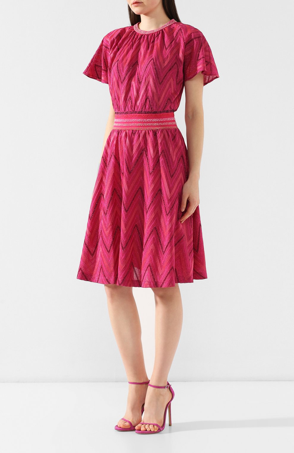 Платье из смеси хлопка и вискозы M MISSONI малинового цвета по цене 37200 руб., арт. 2DG00022/2J0005, фото 3 Платье из смеси хлопка и вискозы M MISSONI, арт. 2DG00022/2J0005, фото 3