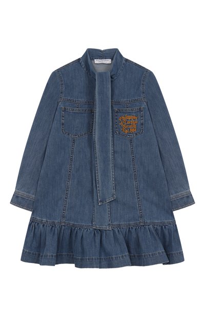Джинсовое платье PHILOSOPHY DI LORENZO SERAFINI KIDS, арт. I9F901/6044/4-10