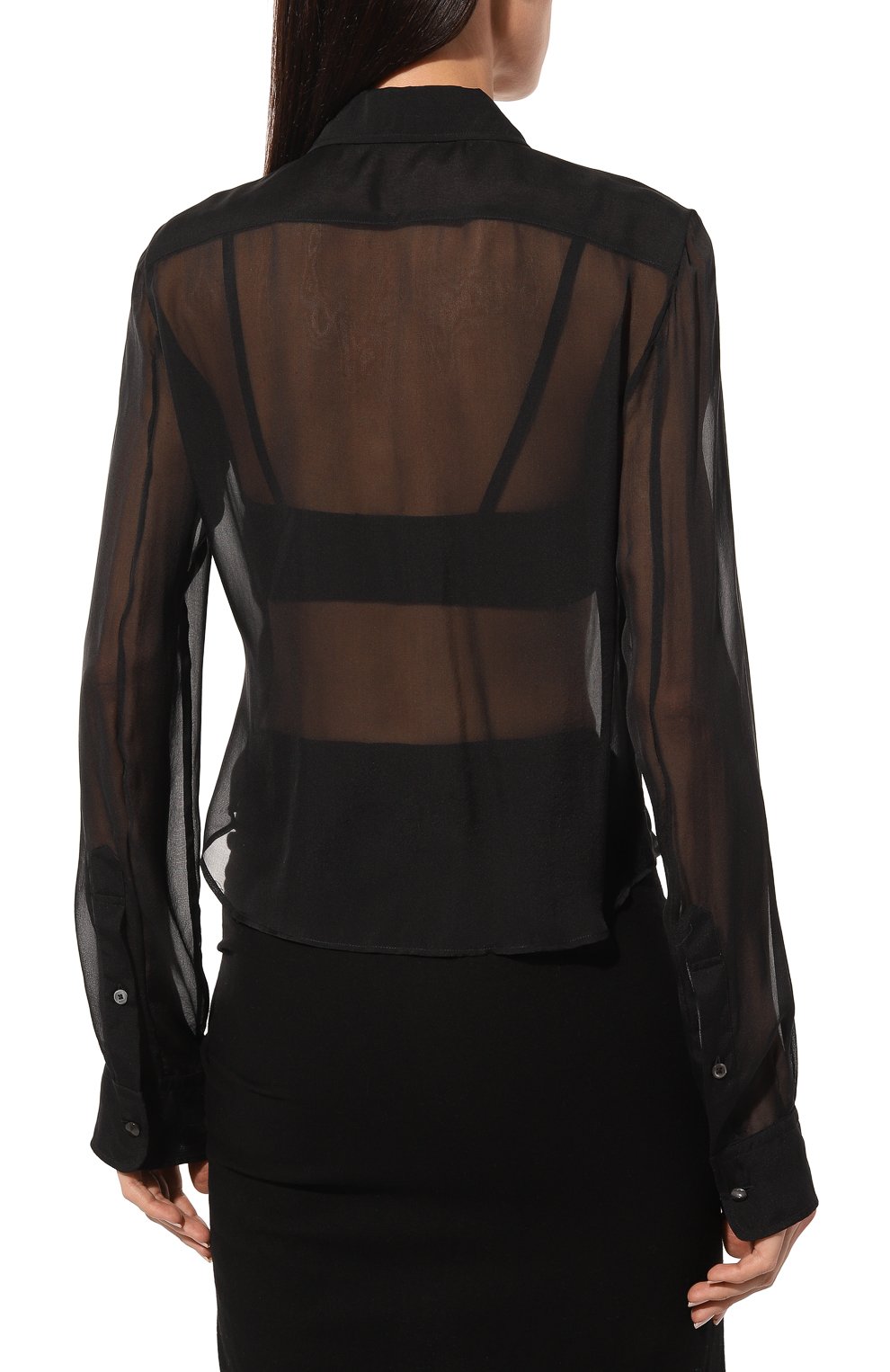 Шелковая блузка ANN DEMEULEMEESTER, арт. 2402-W-SH18-FA239-023, фото 4
