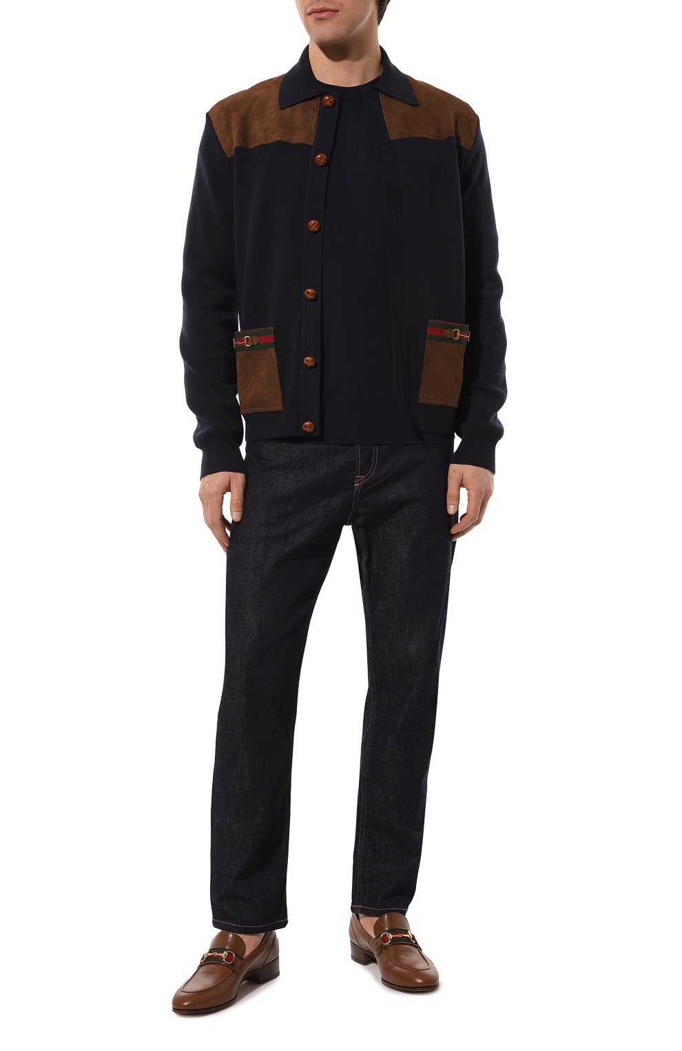 Шерстяной кардиган GUCCI синего цвета по цене 273600 руб., арт. 673950 XKB3P, фото 2 Шерстяной кардиган GUCCI, арт. 673950 XKB3P, фото 2