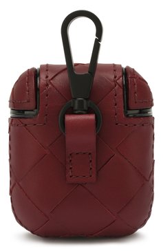 Кожаный чехол для airpods BOTTEGA VENETA бордового цвета, арт. 610263/VCPQ0 | Фото 2 (Женское Кросс-КТ: Кожа AirPods; Региональные ограничения белый список (Axapta Mercury): RU, Не проставлено; Нос: Не проставлено)