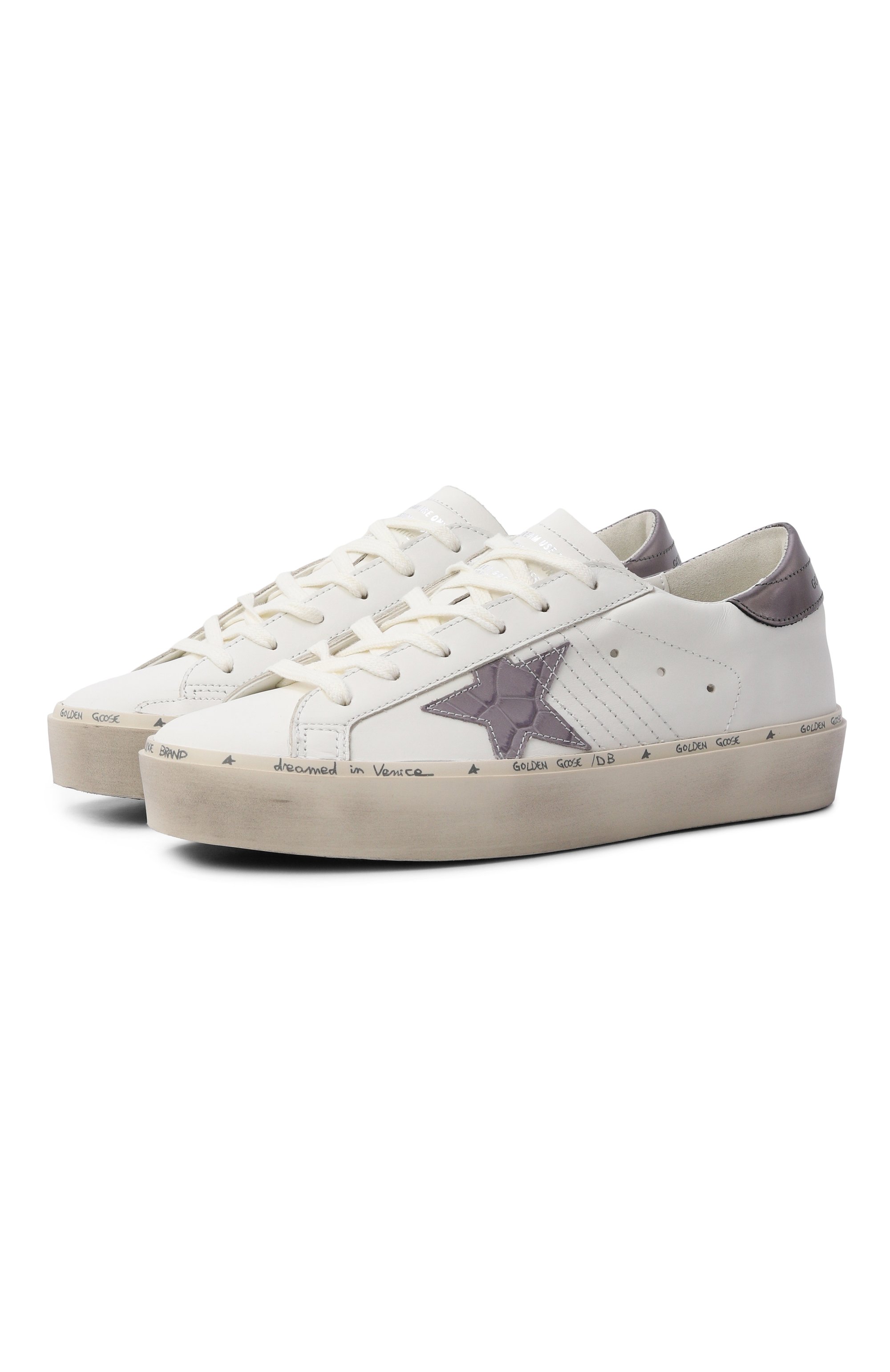 Кожаные кеды hi star GOLDEN GOOSE DELUXE BRAND, арт. GWF00118.F007865, фото 1