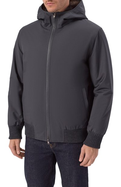 Бомбер с подкладкой из соболя BLACK SABLE темно-серого цвета по цене 2404000 руб., арт. BS-MWHB-EB, фото 3 Бомбер с подкладкой из соболя BLACK SABLE, арт. BS-MWHB-EB, фото 3