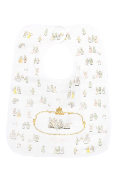 Хлопковый нагрудник ATELIER CHOUX, арт. LARGE BIB VERSAILLES G0LD SNAPS, фото 1