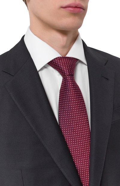 Шелковый галстук CORNELIANI красного цвета по цене 25950 руб., арт. 25U302-2520326, фото 2 Шелковый галстук CORNELIANI, арт. 25U302-2520326, фото 2