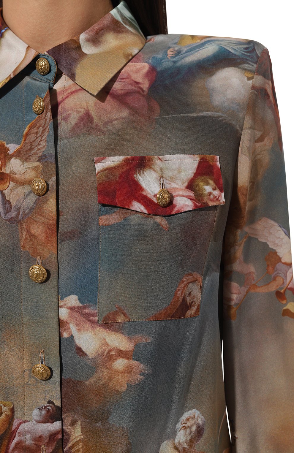 Шелковая блузка BALMAIN, арт. AF0HS050SC24, фото 5