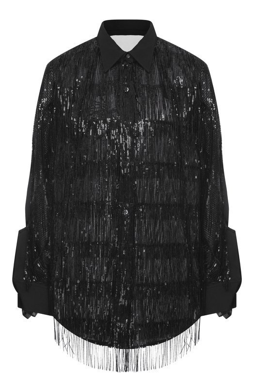 Рубашка с отделкой пайетками 3.1 Phillip Lim P252-21687SFR Чёрный P252-21687SFR