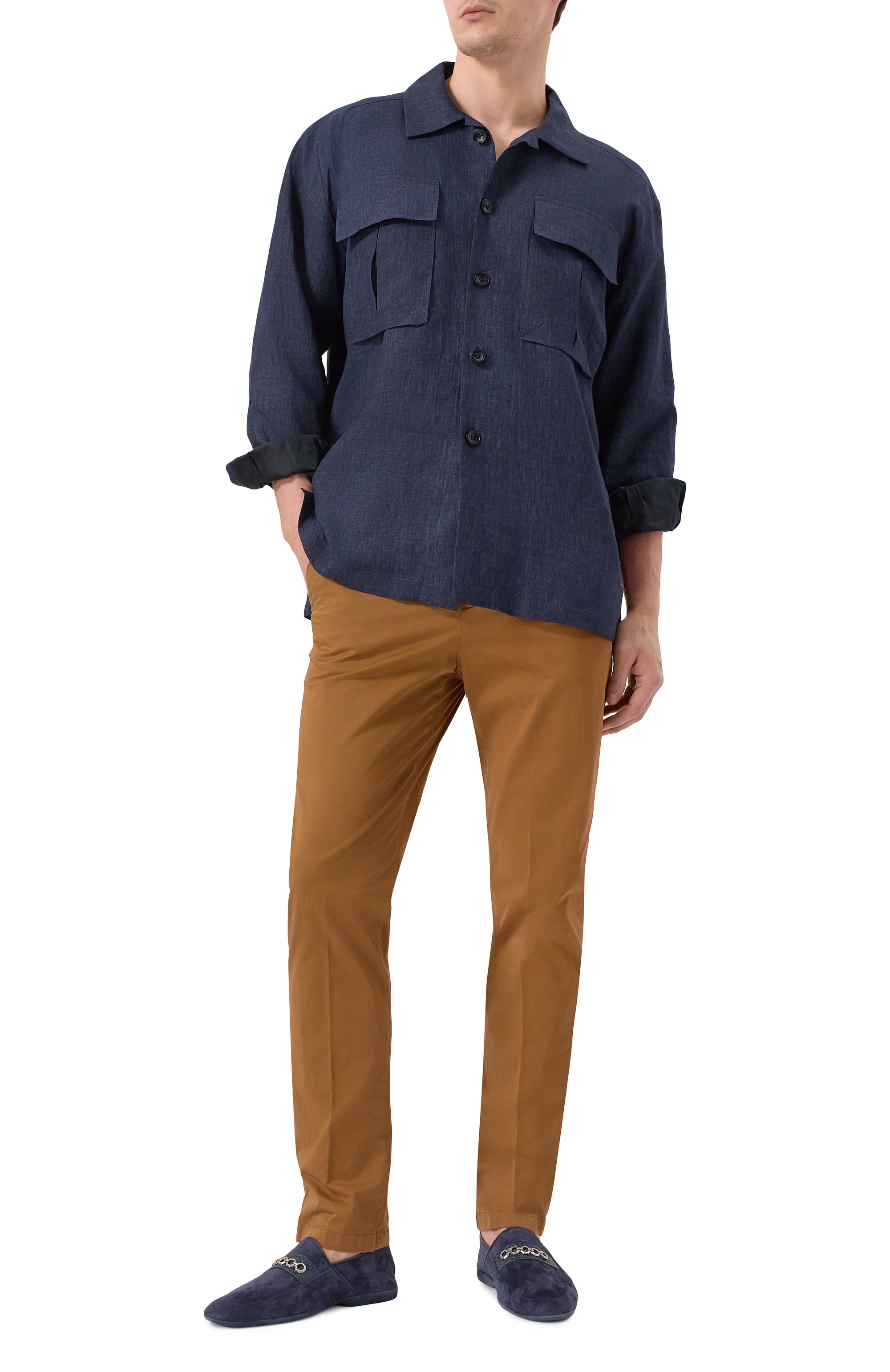 Брюки из лиоцелла KITON, арт. UPNJS1K0606F08, фото 2