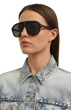 Женские солнцезащитные очки GUCCI черного цвета, арт. GG1443S 002 | Фото 2 (Региональные ограничения белый список (Axapta Mercury): Не проставлено; Нос: Не проставлено; Кросс-КТ: С/з-унисекс; Материал: Пластик; Тип очков: С/з; Оптика Гендер: оптика-унисекс; Очки форма: Авиаторы)