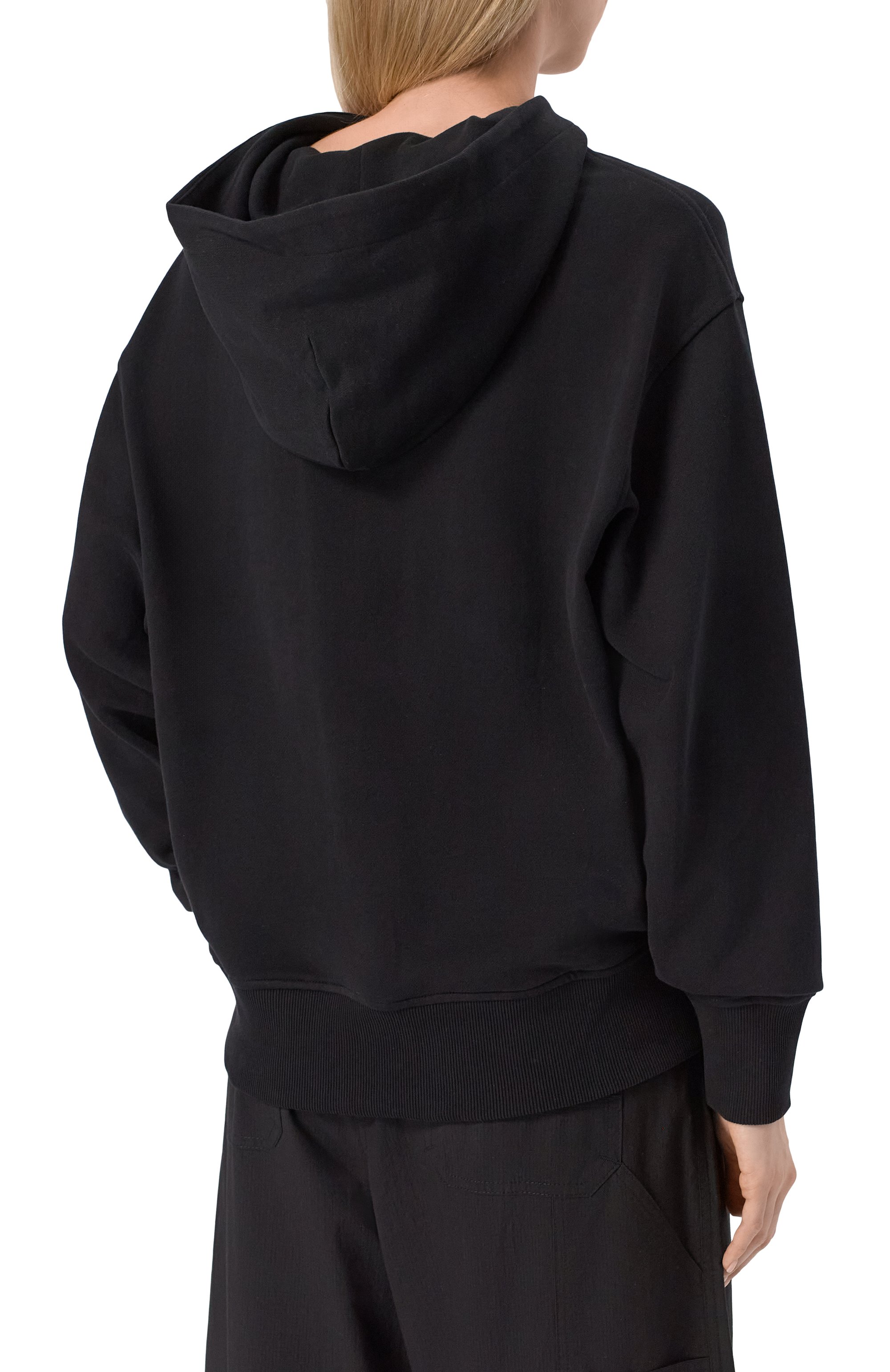 Хлопковое худи BOSS ORANGE черного цвета по цене 17950 руб., арт. 50534815, фото 4 Хлопковое худи BOSS ORANGE, арт. 50534815, фото 4