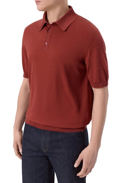 Поло из хлопка и шелка MVST, арт. M26.CSM.K424/C0TT0N/SILK, фото 3