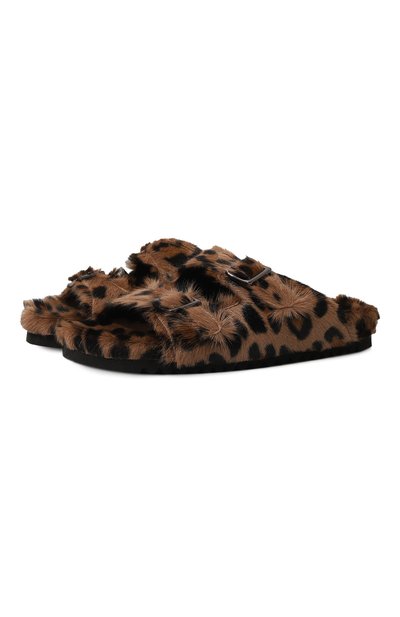 Меховые шлепанцы ary SIMONETTA RAVIZZA леопардового цвета по цене 72700 руб., арт. S04S001K1/973, фото 1 Меховые шлепанцы ary SIMONETTA RAVIZZA, арт. S04S001K1/973, фото 1