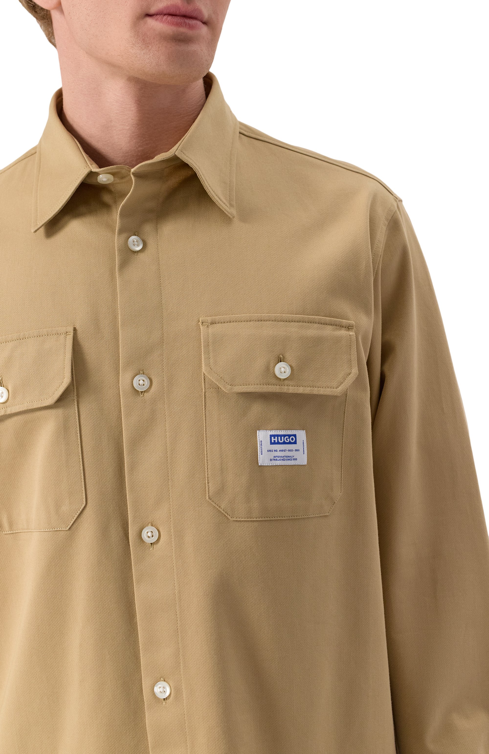 Хлопковая рубашка HUGO BLUE, арт. 50520001, фото 5