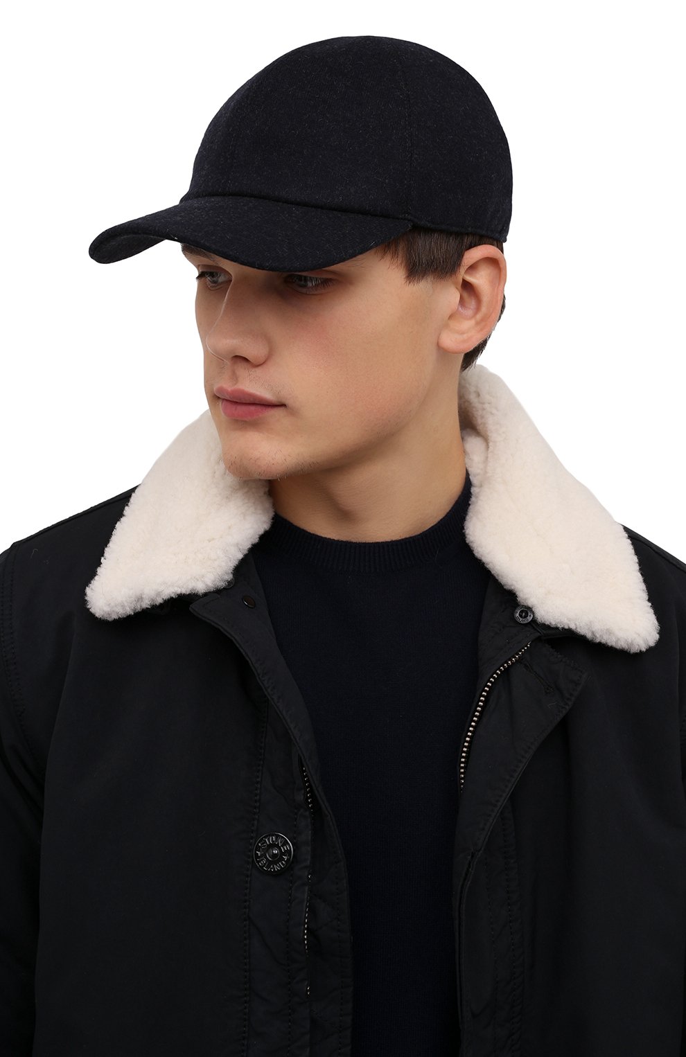 Кашемировая бейсболка с меховой подкладкой LORO PIANA, арт. FAL9621, фото 2