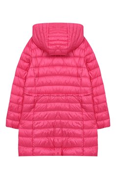 Детское стеганое пальто с капюшоном MONCLER ENFANT фуксия цвета, арт. E1-954-49945-99-C0000/12-14A | Фото 2 (Кросс-КТ: Зима; Рукава: Длинные; Материал внешний: Синтетический материал; Материал сплава: Проставлено, Проверено; Материал подклада: Синтетический материал; Длина (верхняя одежда): Длинные; Статус проверки: Проверено, Проверена категория; Драгоценные камни: Проставлено; Материал утеплителя: Пух и перо)