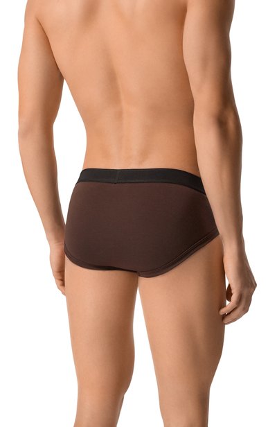Хлопковые брифы TOM FORD темно-коричневого цвета по цене 9810 руб., арт. T4LC1104, фото 3 Хлопковые брифы TOM FORD, арт. T4LC1104, фото 3