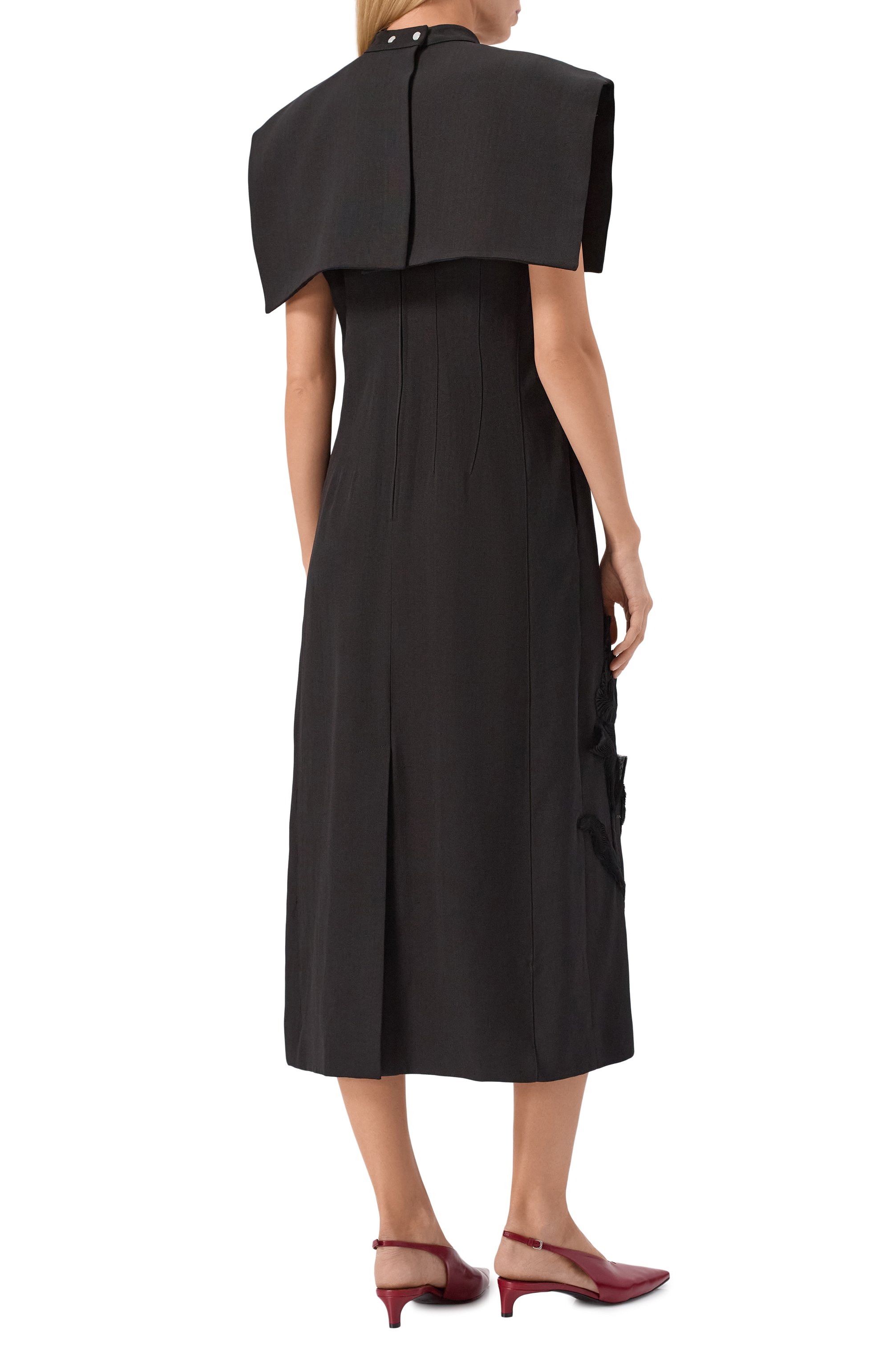 Платье из вискозы и шелка JIL SANDER, арт. J03CT0468/J65005, фото 4