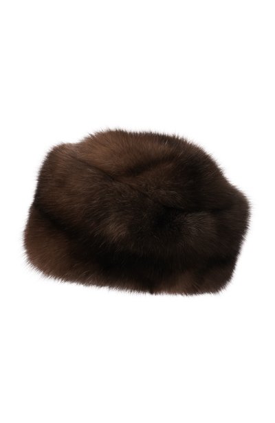 Меховая шапка из соболя BLACK SABLE коричневого цвета по цене 337050 руб., арт. BS-FHSL-MG, фото 2 Меховая шапка из соболя BLACK SABLE, арт. BS-FHSL-MG, фото 2