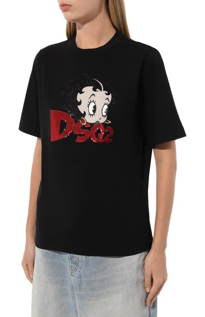 Хлопковая футболка DSQUARED2, арт. S75GD0407, фото 3