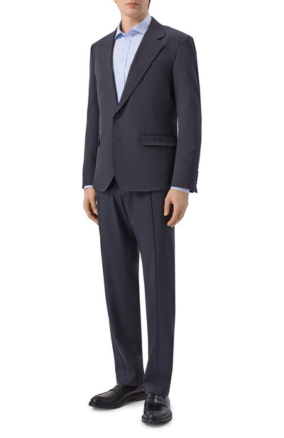 Хлопковая сорочка DOLCE & GABBANA голубого цвета по цене 65300 руб., арт. G50I6T/FUEAJ, фото 2 Хлопковая сорочка DOLCE & GABBANA, арт. G50I6T/FUEAJ, фото 2