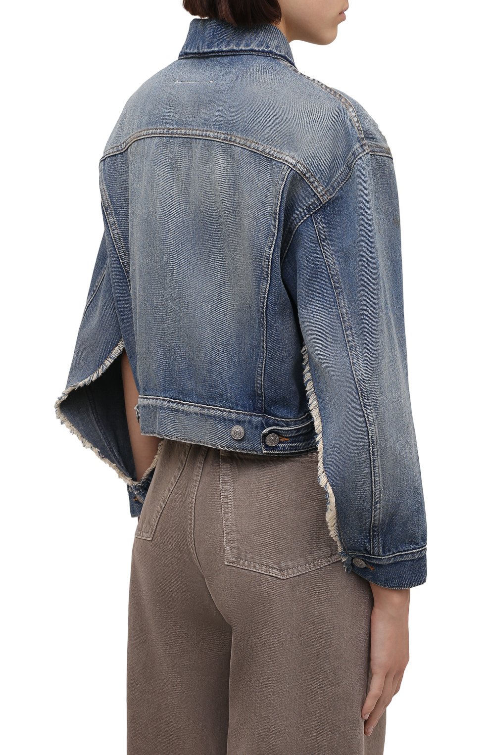 Джинсовая куртка MM6 голубого цвета по цене 76950 руб., арт. S52AM0193/S30460, фото 4 Джинсовая куртка MM6, арт. S52AM0193/S30460, фото 4