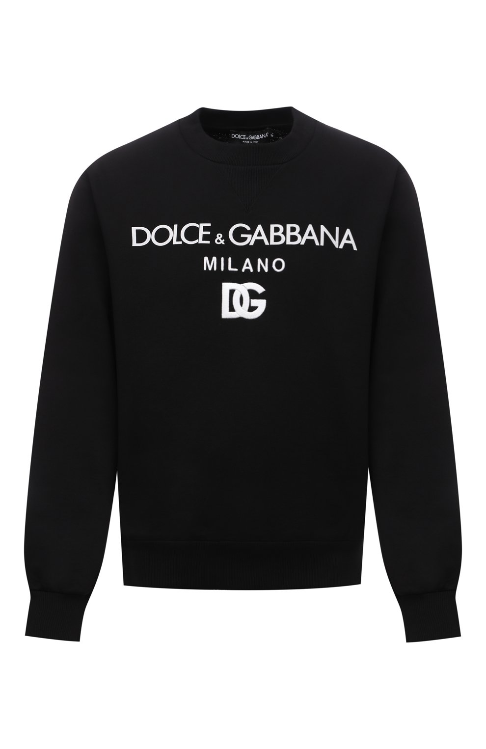 Хлопковый свитшот DOLCE & GABBANA черного цвета по цене 72950 руб., арт. G9WI3Z/FU7DU, фото 1 Хлопковый свитшот DOLCE & GABBANA, арт. G9WI3Z/FU7DU, фото 1