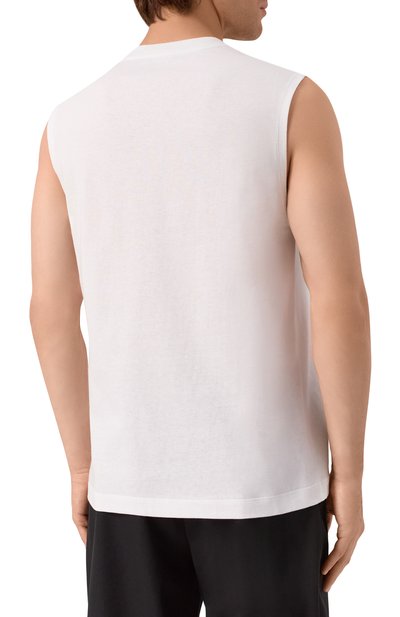Хлопковая майка BALMAIN белого цвета по цене 42200 руб., арт. FH1EC025/BD10, фото 4 Хлопковая майка BALMAIN, арт. FH1EC025/BD10, фото 4