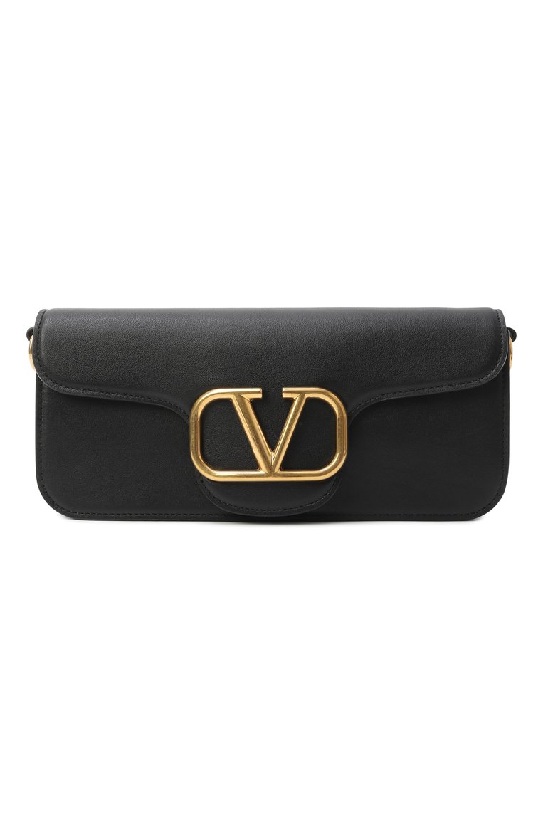 Женская сумка locò VALENTINO черного цвета, арт. ZW2B0K30/ZXL | Фото 1 (Размер: medium; Материал: Натуральная кожа; Ремень/цепочка: На ремешке; Автоматизация ТО: Проставлено; Автоматизация состава: Проставлено)