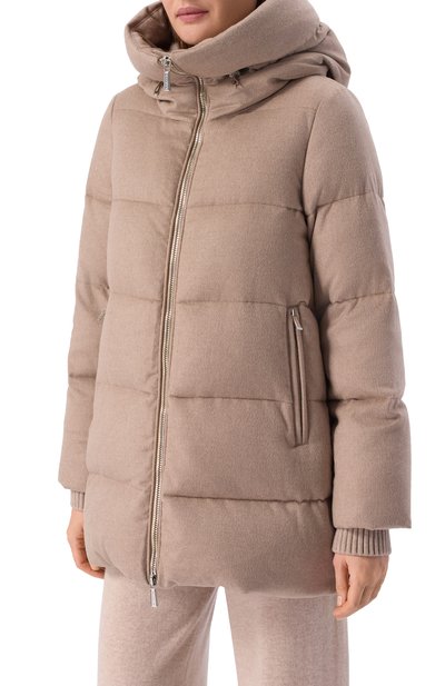 Пуховик из шерсти и кашемира MOORER бежевого цвета по цене 359000 руб., арт. CARINZIA/LS9, фото 3 Пуховик из шерсти и кашемира MOORER, арт. CARINZIA/LS9, фото 3