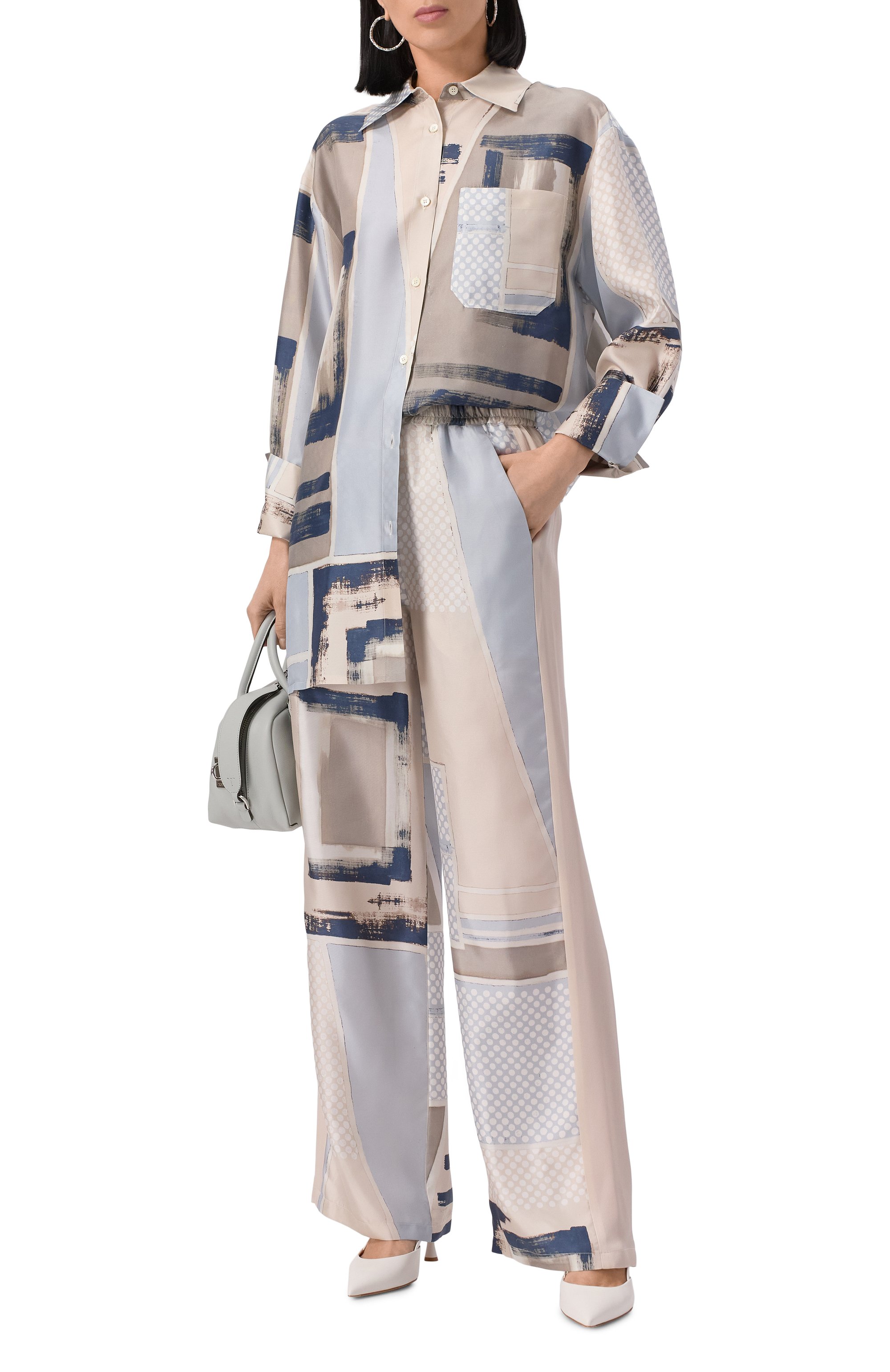 Атласные брюки LORENA ANTONIAZZI, арт. E2553PA31E/4916, фото 2