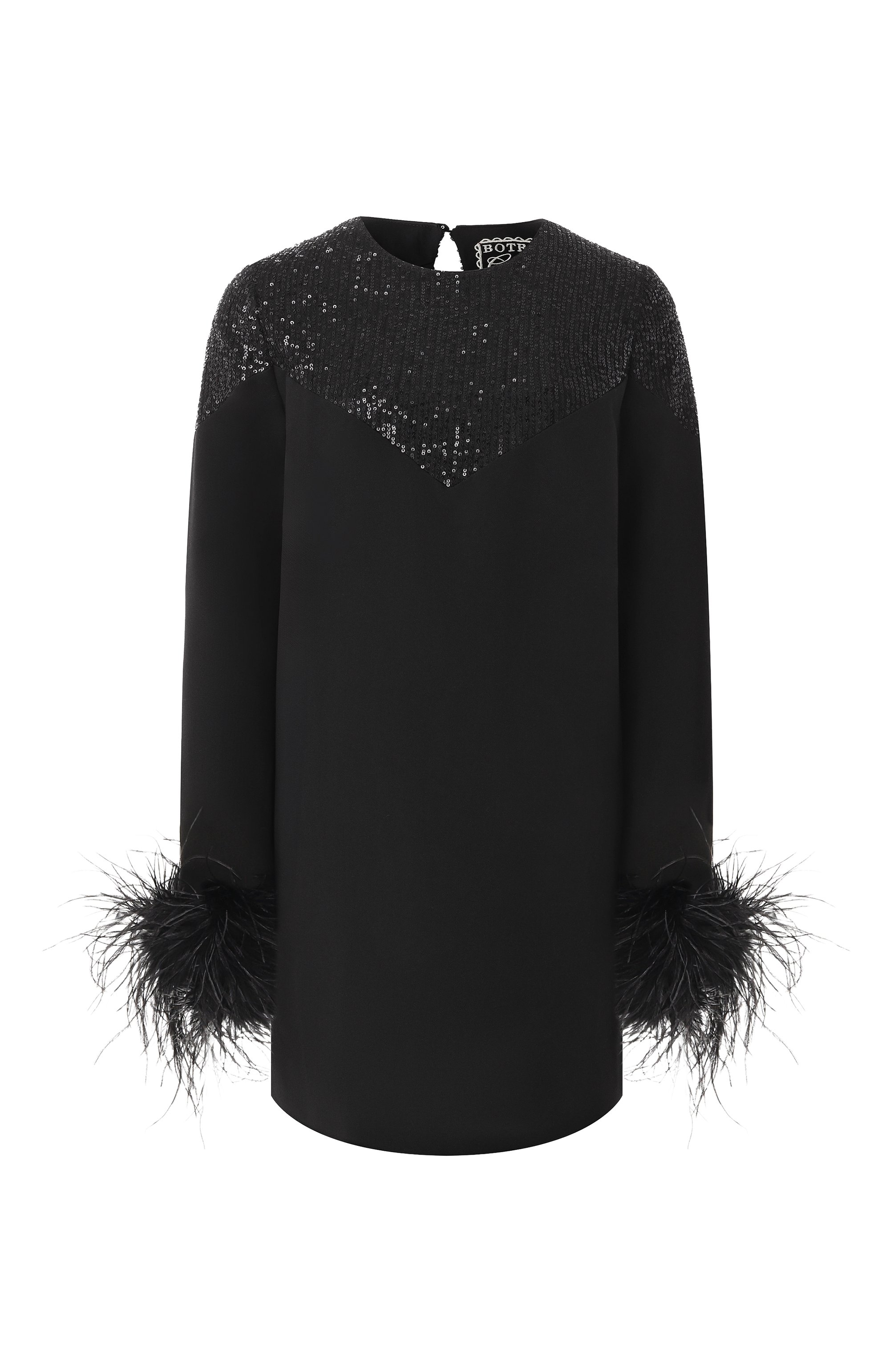 Платье с отделкой пайетками BOTROIS черного цвета по цене 43900 руб., арт. SKU5115887693, фото 1 Платье с отделкой пайетками BOTROIS, арт. SKU5115887693, фото 1