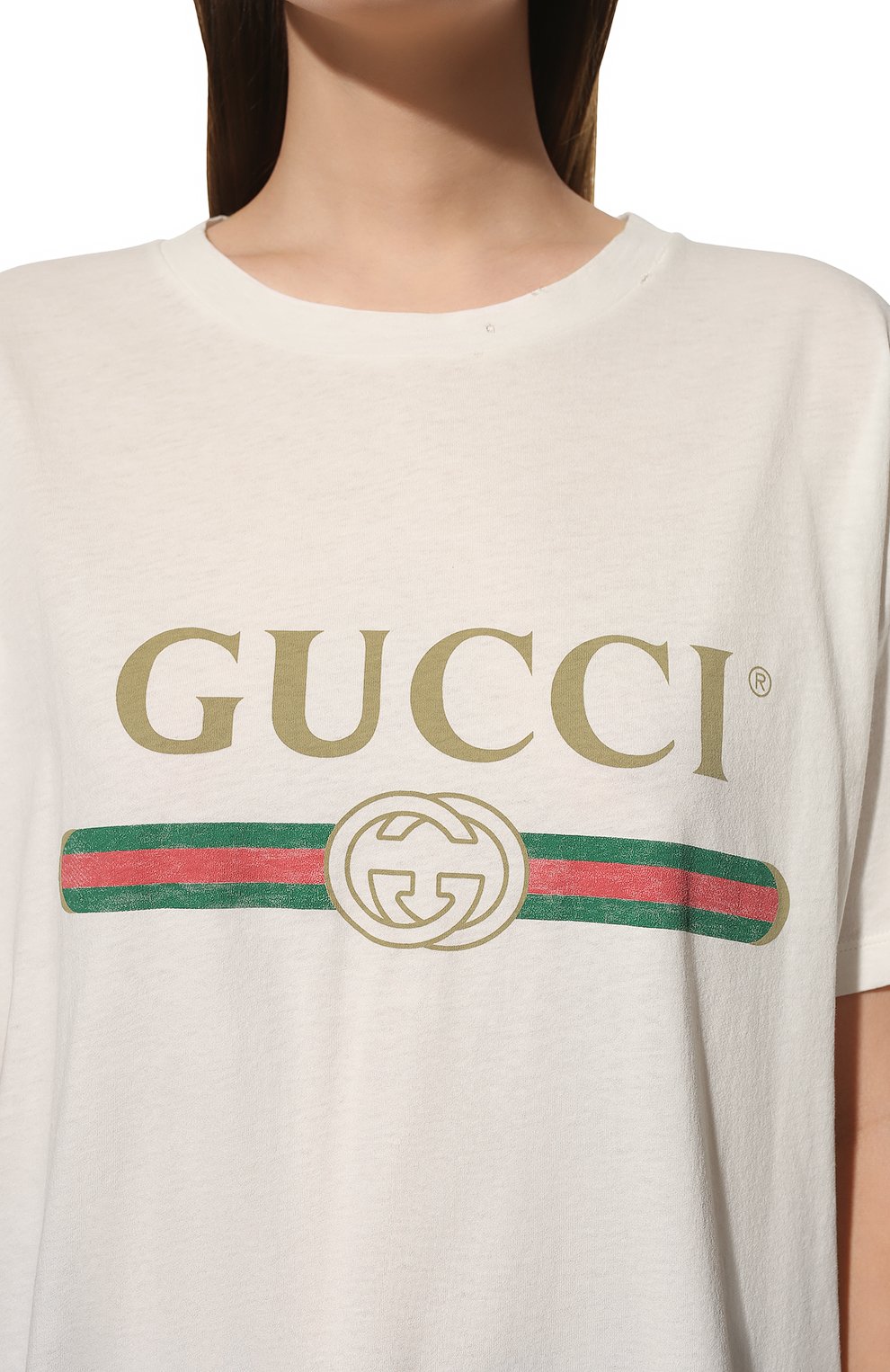 Хлопковая футболка GUCCI, арт. 457095/X5L89, фото 5