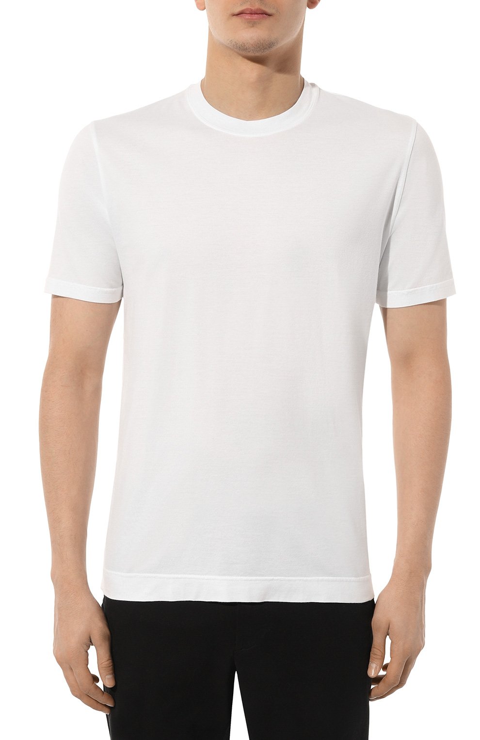 Хлопковая футболка FEDELI белого цвета по цене 27450 руб., арт. 7UEF0103, фото 3 Хлопковая футболка FEDELI, арт. 7UEF0103, фото 3