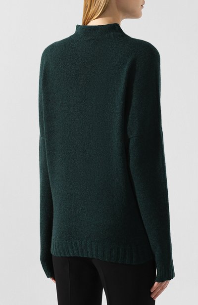 Шерстяной пуловер EMPORIO ARMANI зеленого цвета по цене 44200 руб., арт. 6G2MWA/2M32Z, фото 4 Шерстяной пуловер EMPORIO ARMANI, арт. 6G2MWA/2M32Z, фото 4