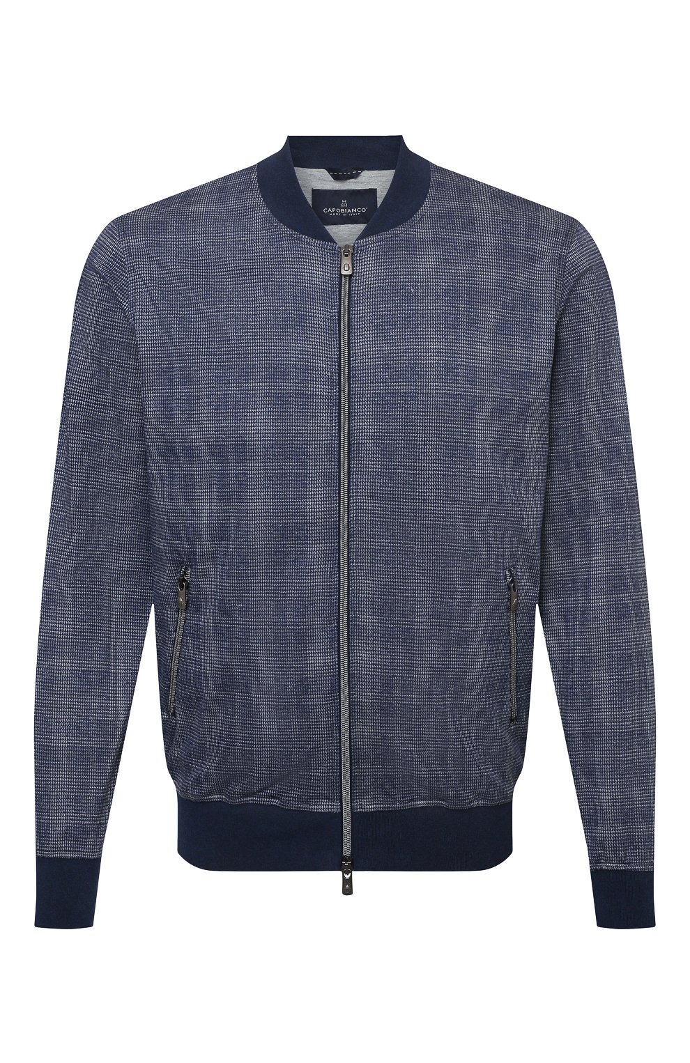 Хлопковый бомбер CAPOBIANCO синего цвета по цене 52100 руб., арт. 10M451.QU00., фото 1 Хлопковый бомбер CAPOBIANCO, арт. 10M451.QU00., фото 1