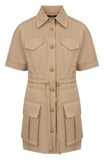 Женское хлопковое платье BALMAIN, арт. GF0R7480/CG65