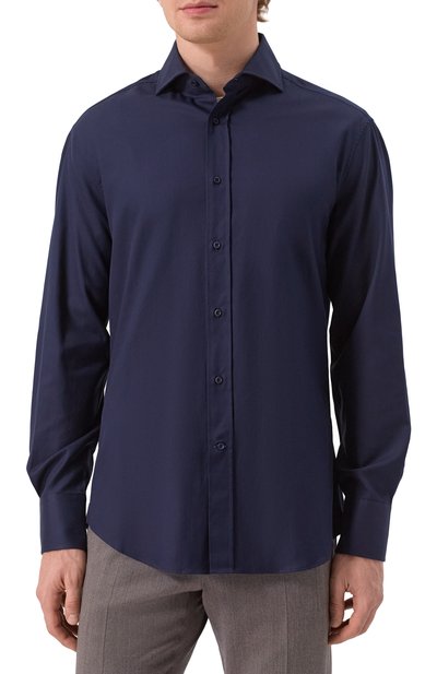 Хлопковая сорочка BRUNELLO CUCINELLI, арт. MW6041718, фото 3