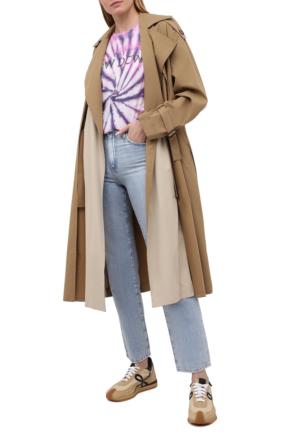Хлопковая футболка ISABEL MARANT ETOILE фиолетового цвета по цене 14150 руб., арт. TS0406-21P044E/ZEWEL, фото 2 Хлопковая футболка ISABEL MARANT ETOILE, арт. TS0406-21P044E/ZEWEL, фото 2