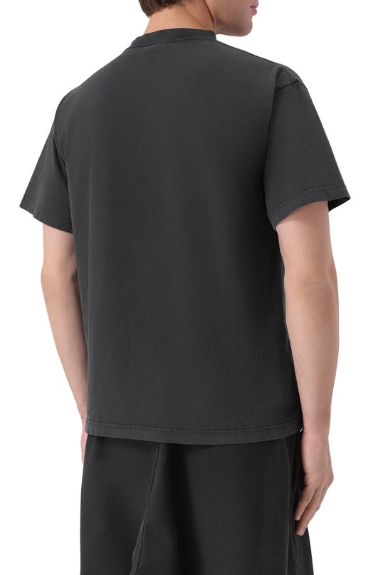 Хлопковая футболка Balenciaga 850261/TTVC7 Серый  850261/TTVC7 Фото 4