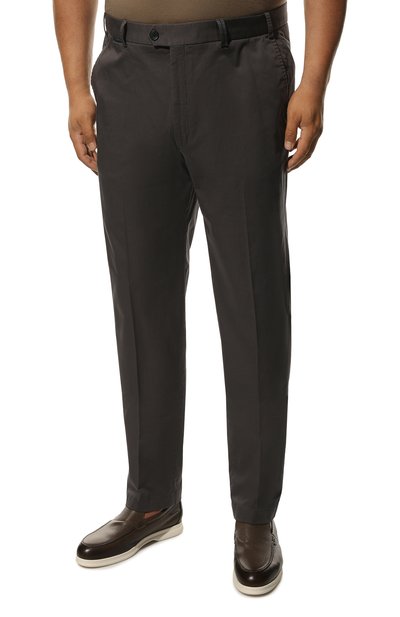 Хлопковые брюки HILTL темно-серого цвета по цене 22300 руб., арт. PEAKER S/73295/60-70, фото 3 Хлопковые брюки HILTL, арт. PEAKER S/73295/60-70, фото 3