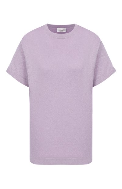 Женская футболка из кашемира и шелка BRUNELLO CUCINELLI, арт. M41810000