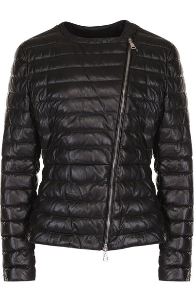 Женский приталенный стеганый пуховик из кожи MONCLER, арт. D1-093-46902-00-5098S