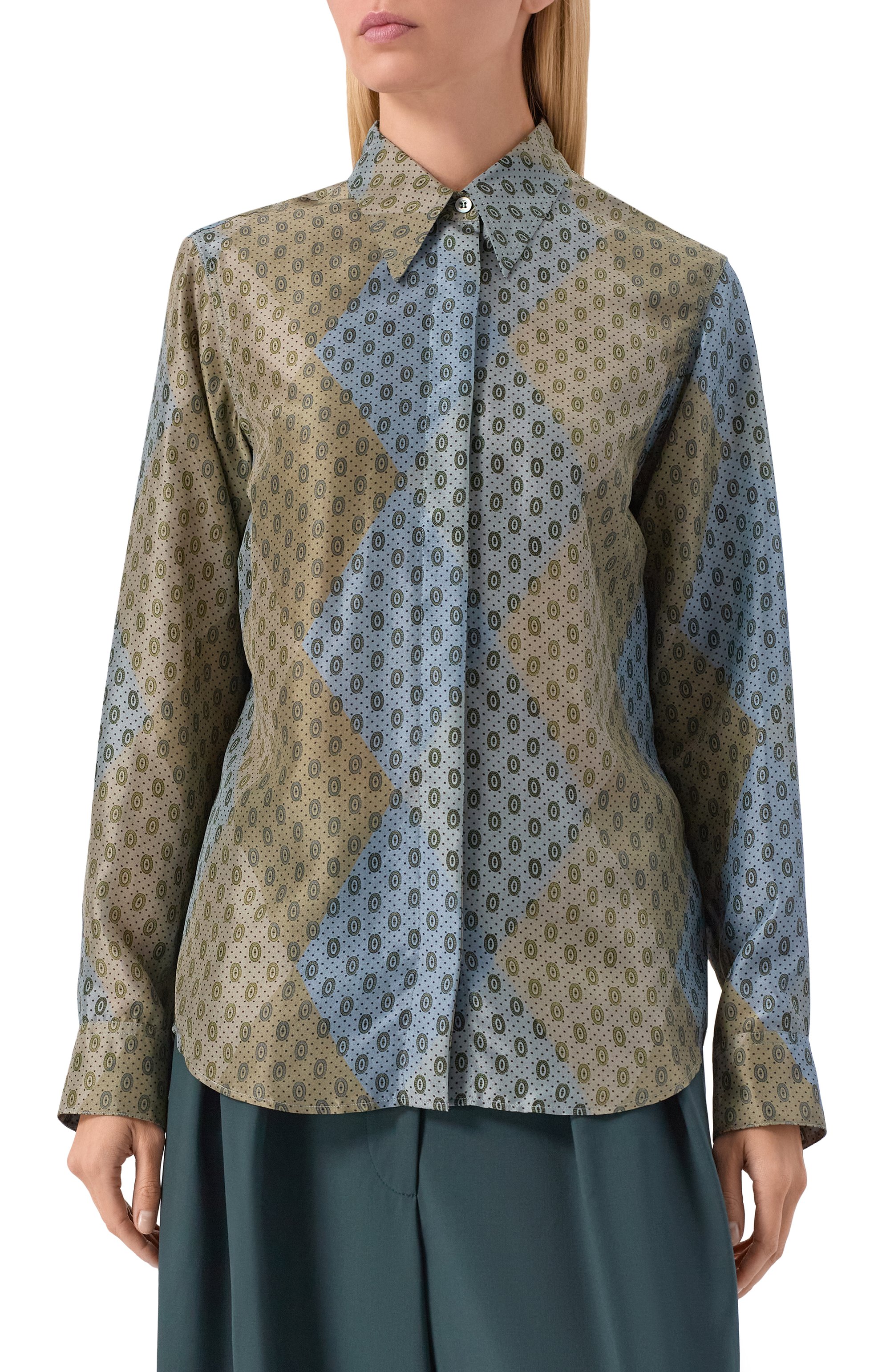 Шелковая рубашка DRIES VAN NOTEN, арт. 010706-2127-104, фото 3