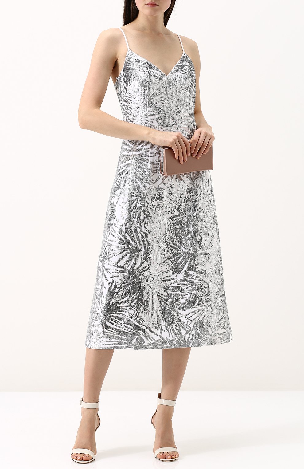 Приталенное шелковое платье-миди с пайетками MICHAEL KORS COLLECTION, арт. KDK/456RKK519A, фото 2