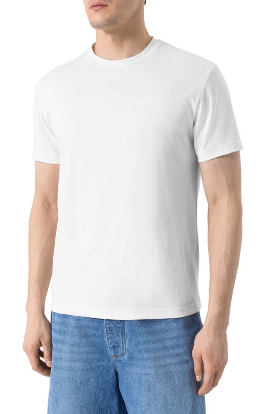 Хлопковая футболка Giorgio Armani 6LSM90/SJTKZ Белый  6LSM90/SJTKZ Фото 3