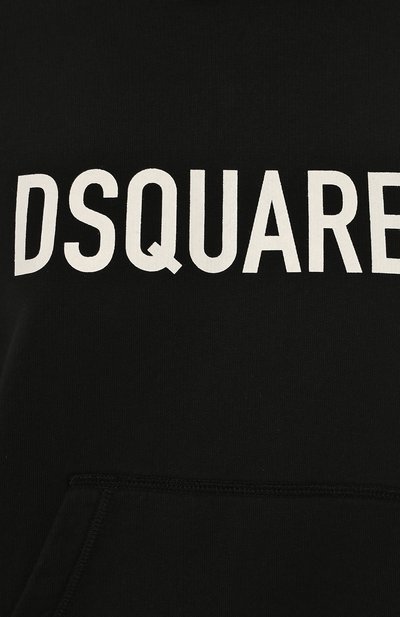 Хлопковое худи DSQUARED2 черного цвета по цене 25450 руб., арт. S75GU0429/S25539, фото 5 Хлопковое худи DSQUARED2, арт. S75GU0429/S25539, фото 5