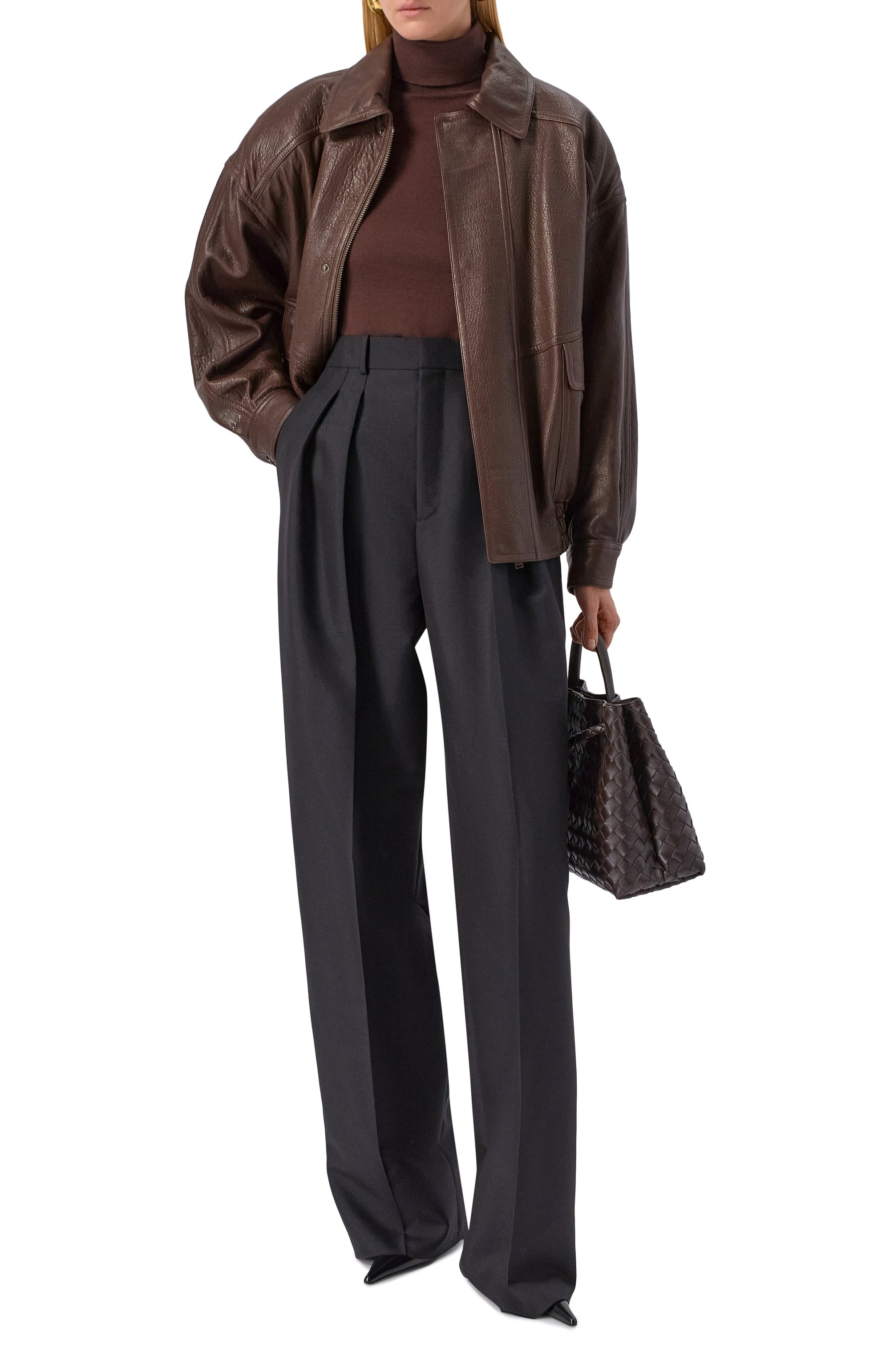 Кожаный бомбер SAINT LAURENT, арт. 842948/YCNF2, фото 2