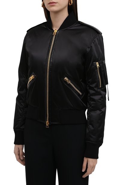Бомбер TOM FORD черного цвета по цене 313500 руб., арт. CSL687-LET005, фото 3 Бомбер TOM FORD, арт. CSL687-LET005, фото 3
