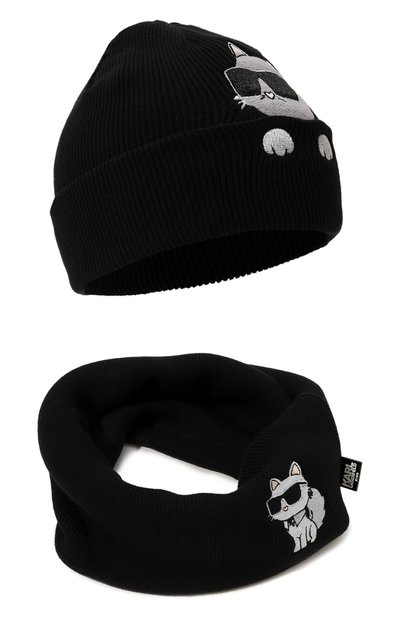 Комплект из шапки и шарфа-снуда KARL LAGERFELD KIDS, арт. Z30326, фото 1