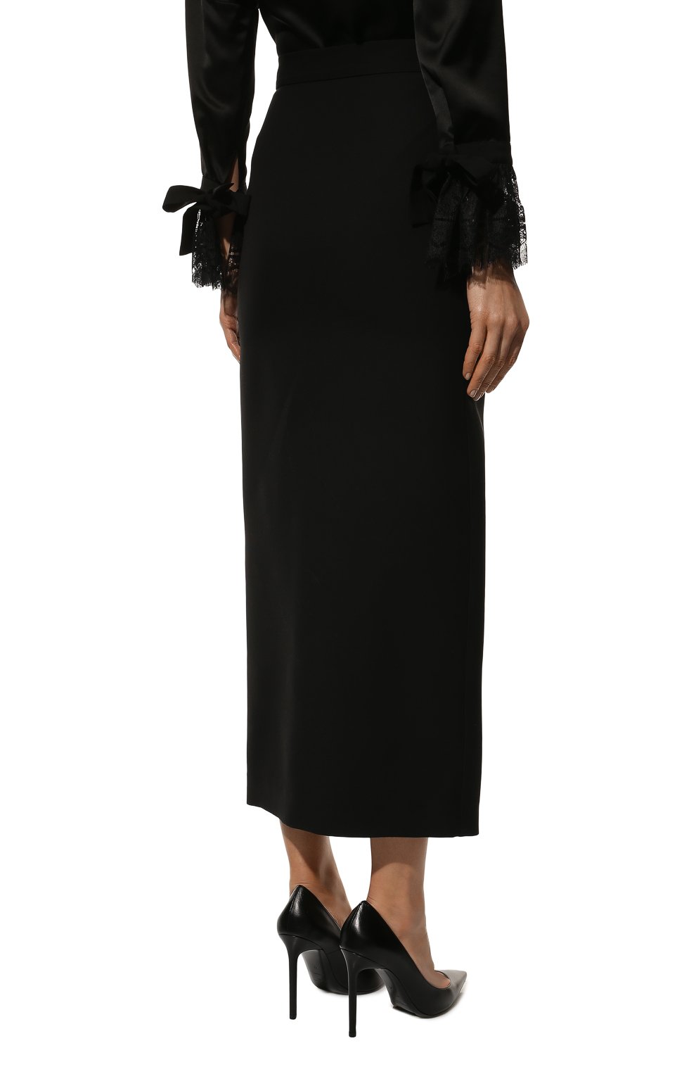 Шелковая юбка TEGIN черного цвета по цене 60000 руб., арт. SS2302, фото 4 Шелковая юбка TEGIN, арт. SS2302, фото 4